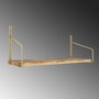 Hanah Home Estante de pared decorativo en dorado y marrón